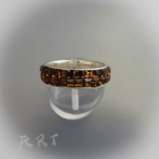 Сребърен дамски пръстен с камъни Swarovski R-335